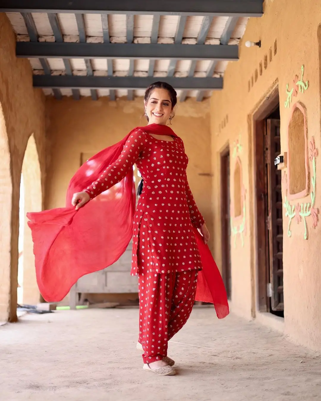 Malvi Malhotra Photoshoot In Red Gown